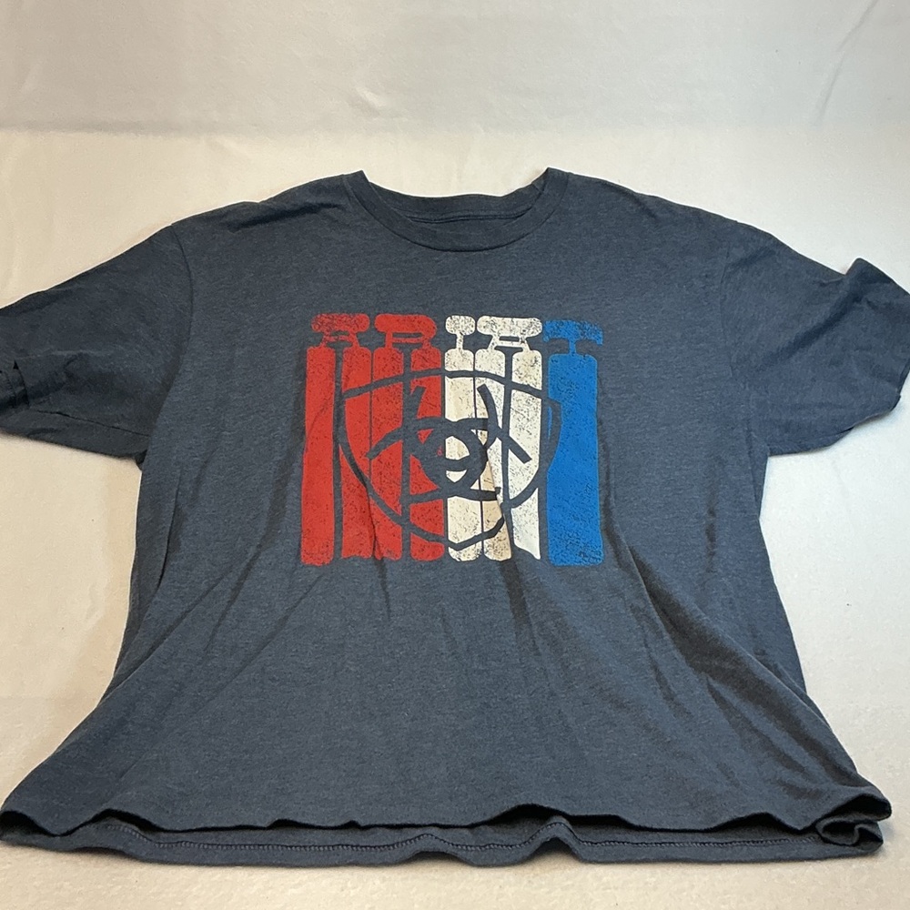 Ariat Navy Blue T-Shirt size L. 0446